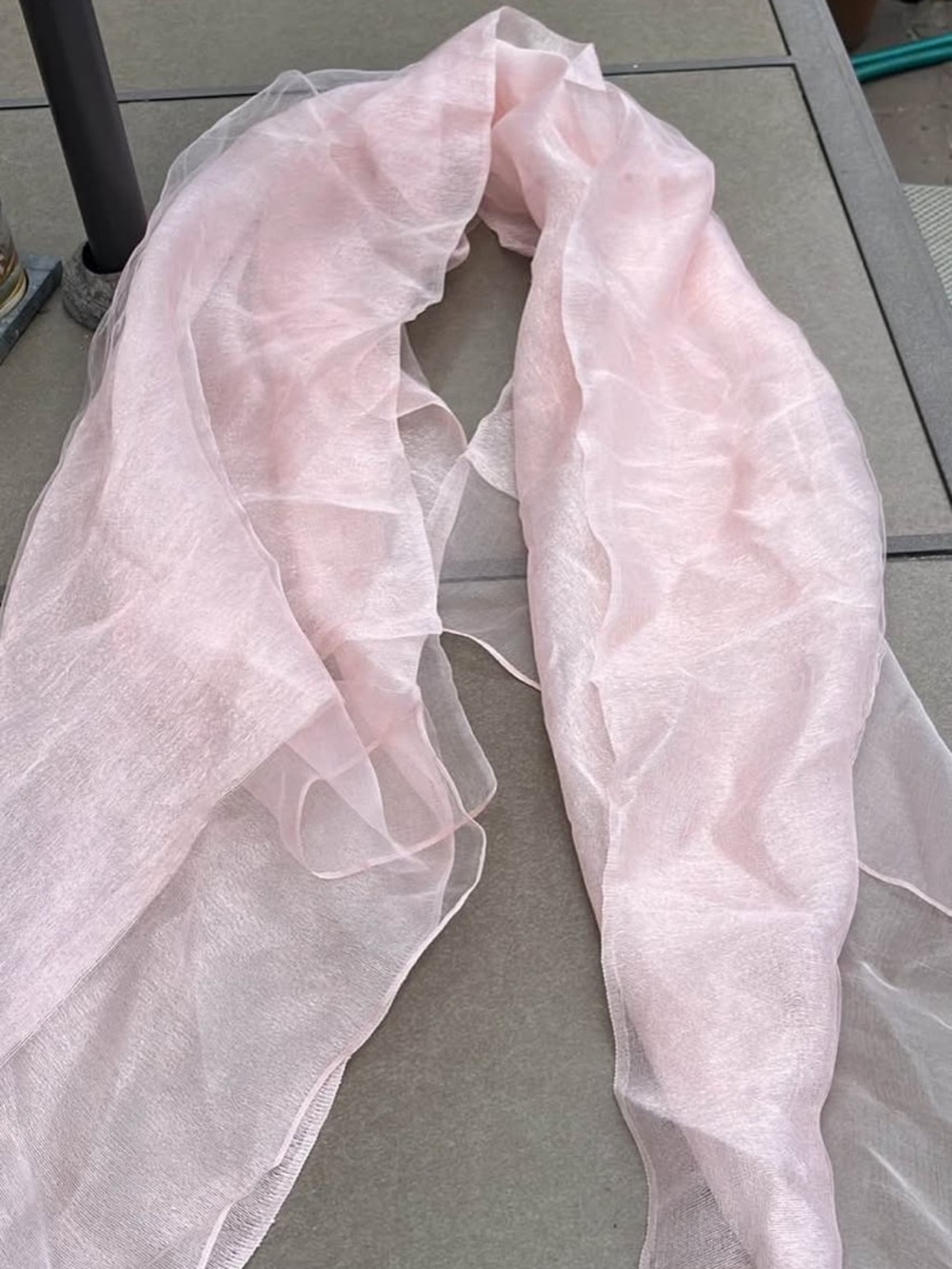 Saachi 100%pure silk Light Pink Sheer Scarf - Women's Accessory
